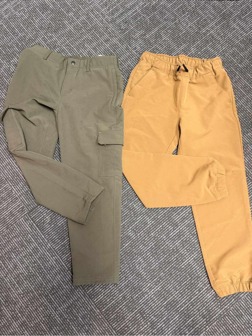 2 Boys Size M (8) Old Navy Active Tan & Olive Cargo Pants